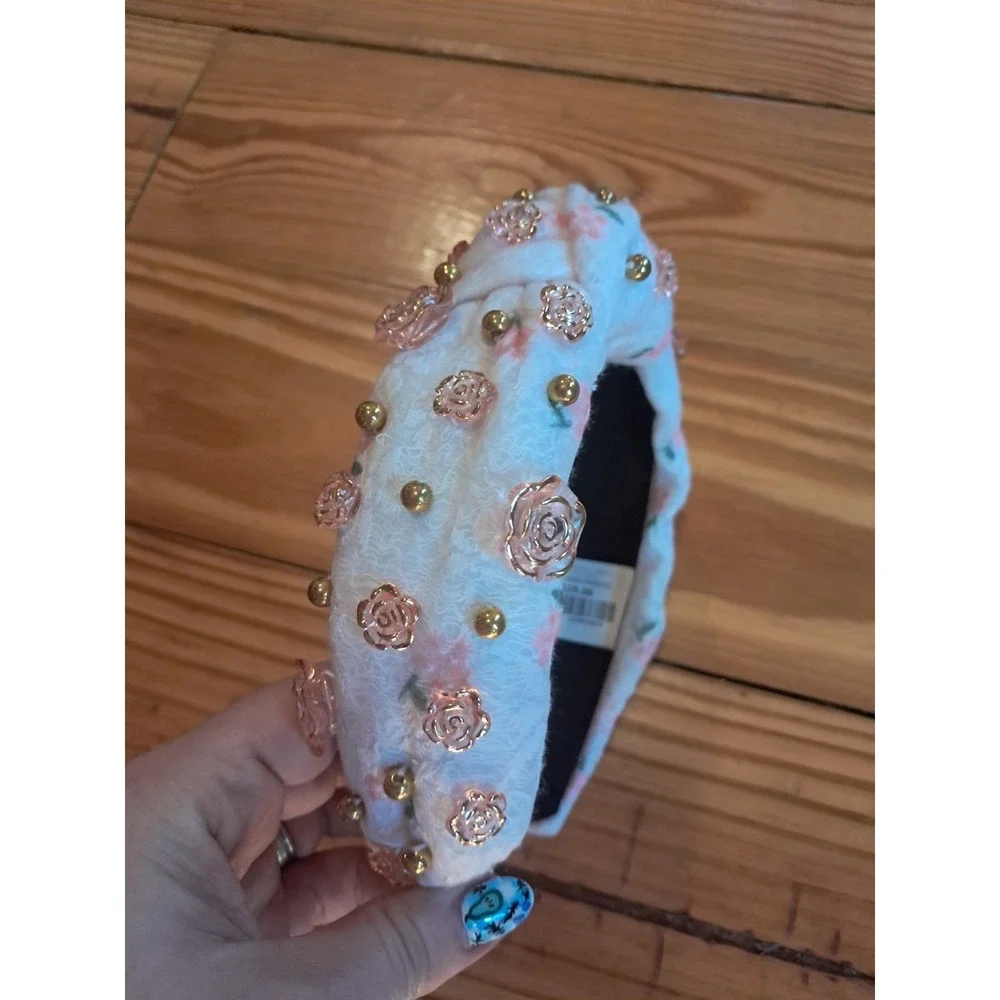Brianna Cannon Pink Rose Headband  5f